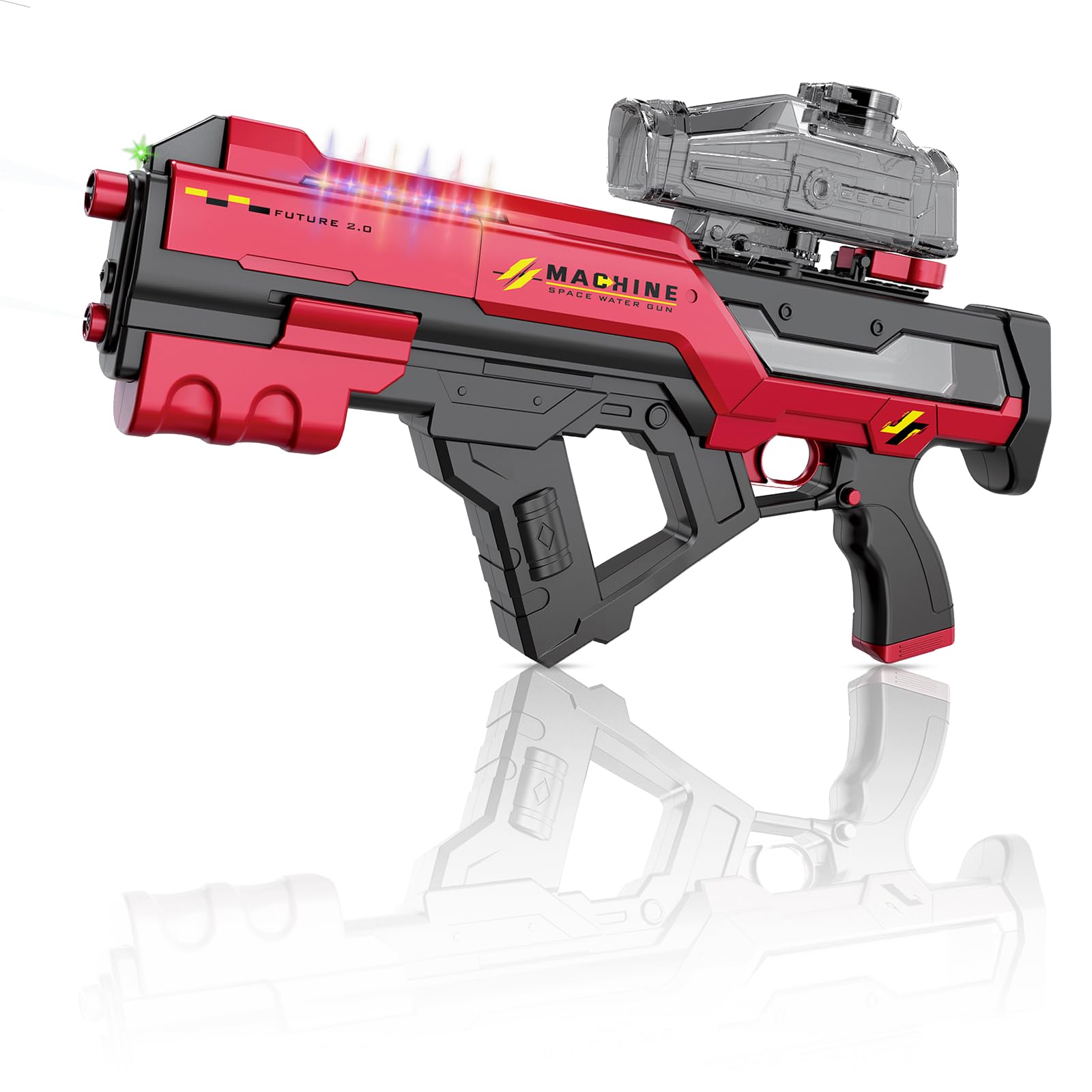 Electric Water Gun with LED Chasing Lights, 35 FT, Automatic & Manual