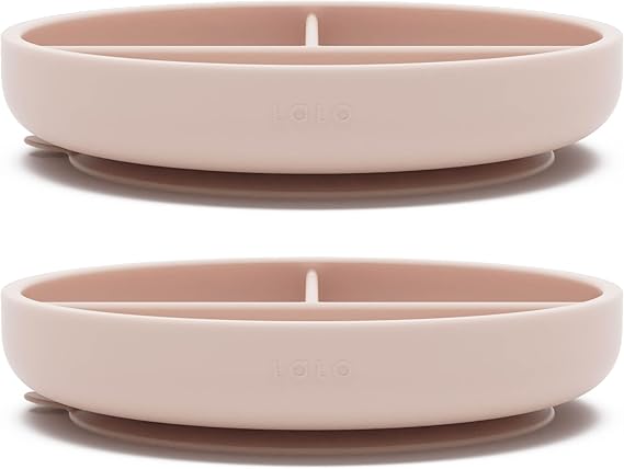 Plates - 2 Pack, 100% Silicone Non-Toxic BPA-Free Baby Plates