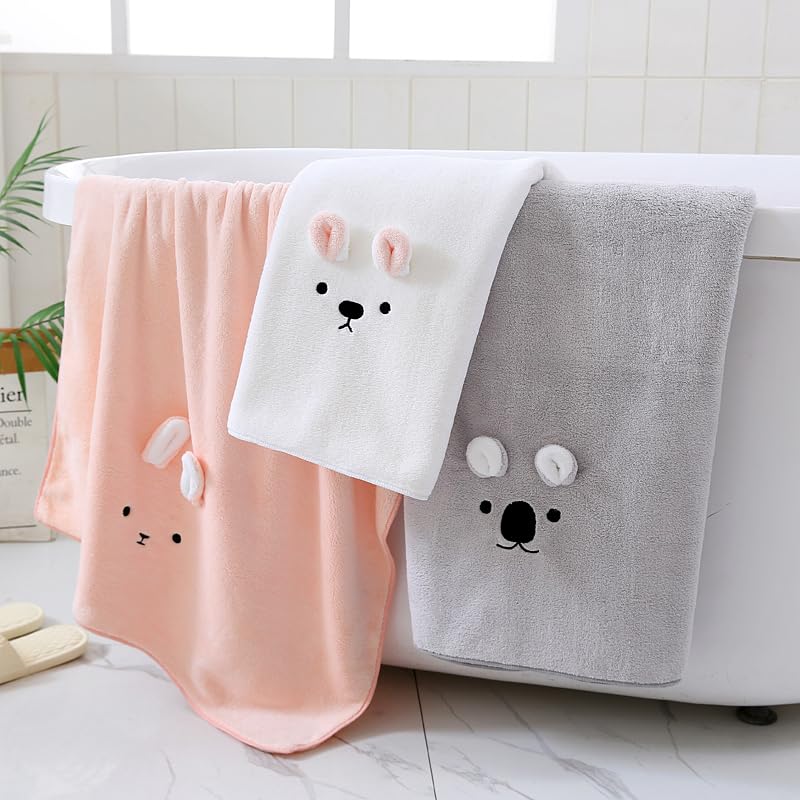 3-Pack Toddler Bath Towel Large 57x27 Inch | Hooded Kids