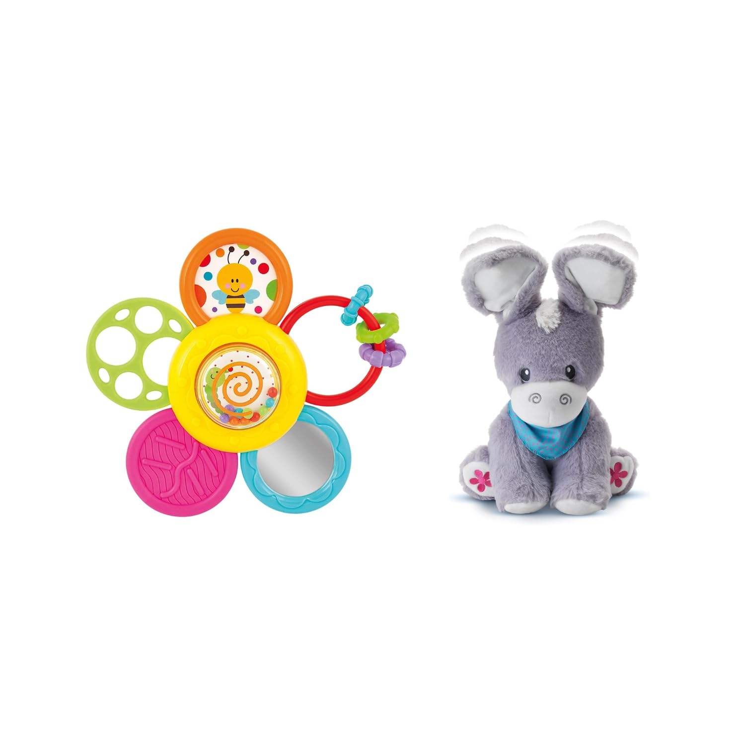Ultimate Baby Playset: Interactive Spin, Rattle & Teether Toy & Peek-A-Boo Singing Donkey