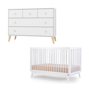 Nursery Furniture Set. Baby Crib and Dresser Set Combo