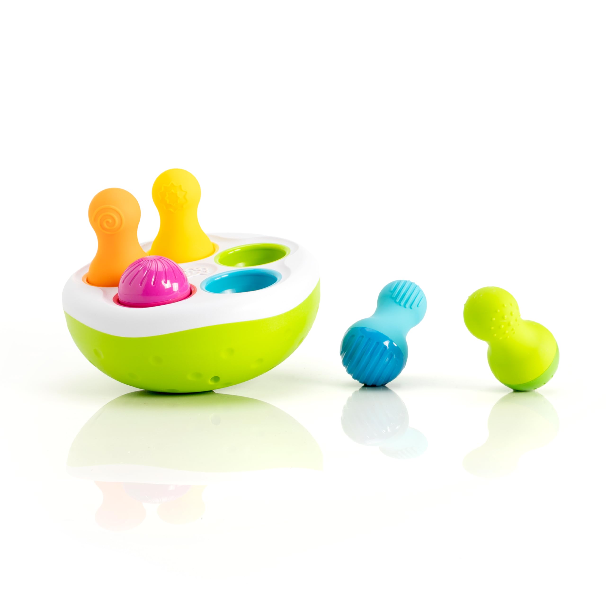 F248 Fat Brain SpinnyPins, Kids Preschool, Spinning and Sorting Building Sets