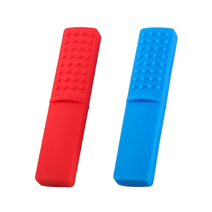 5 pcs Red Chewy Oral Tubes Tough Bar for People with ADHD, Autism, Biting Needs