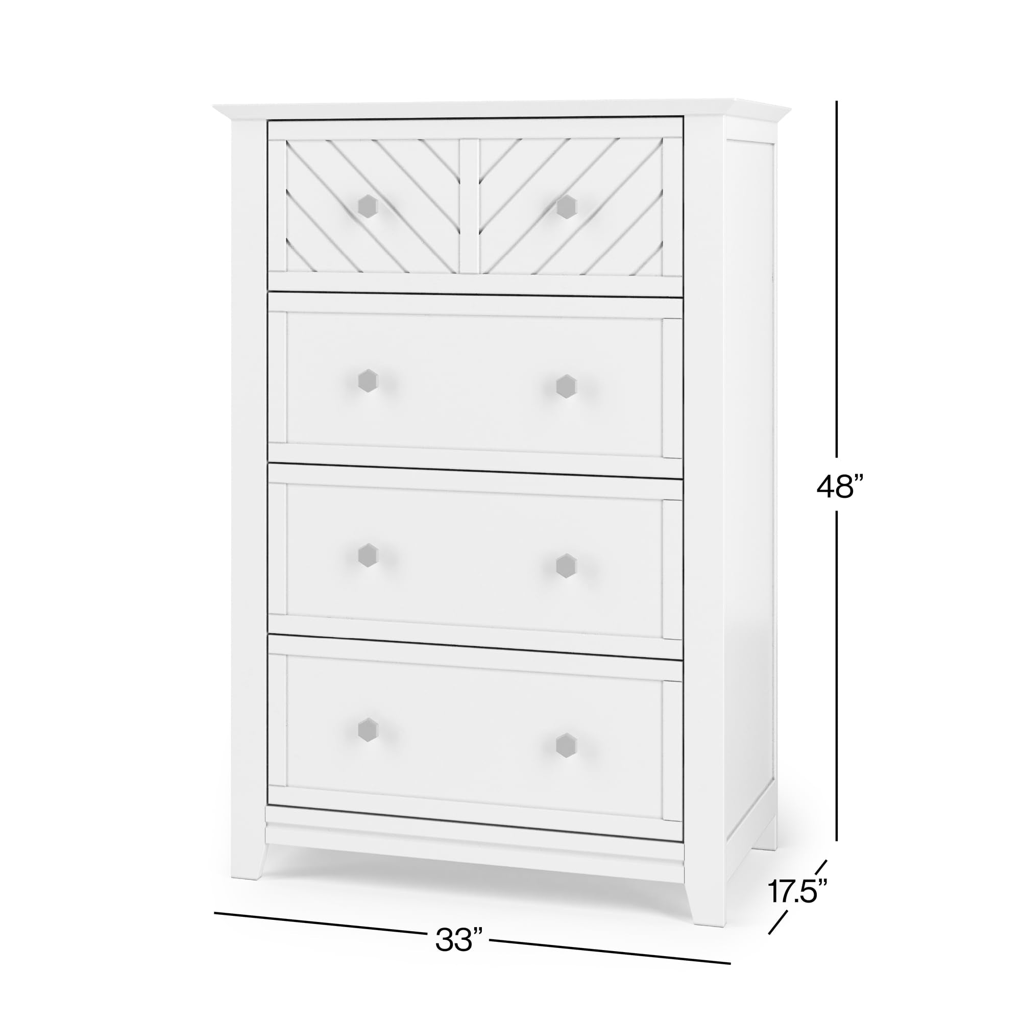 3-Piece Nursery Set with Convertible Crib, Dresser and Chest