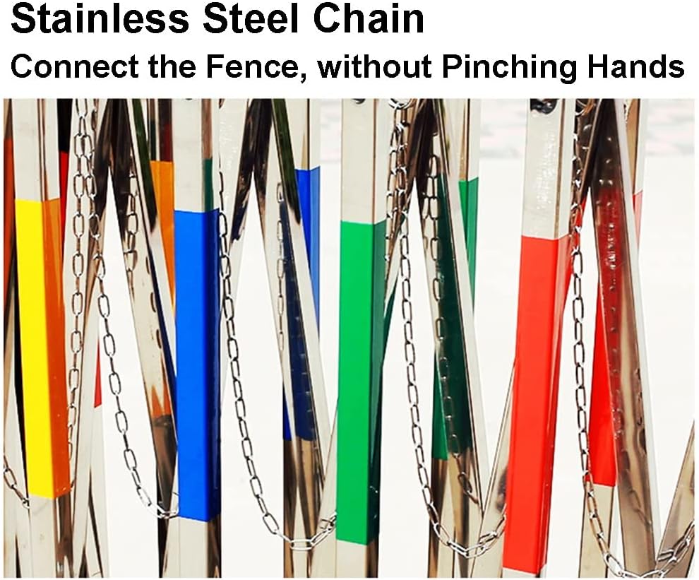 Expandable Stainless Steel Safety Barrier Gate with Casters Easily Assembled