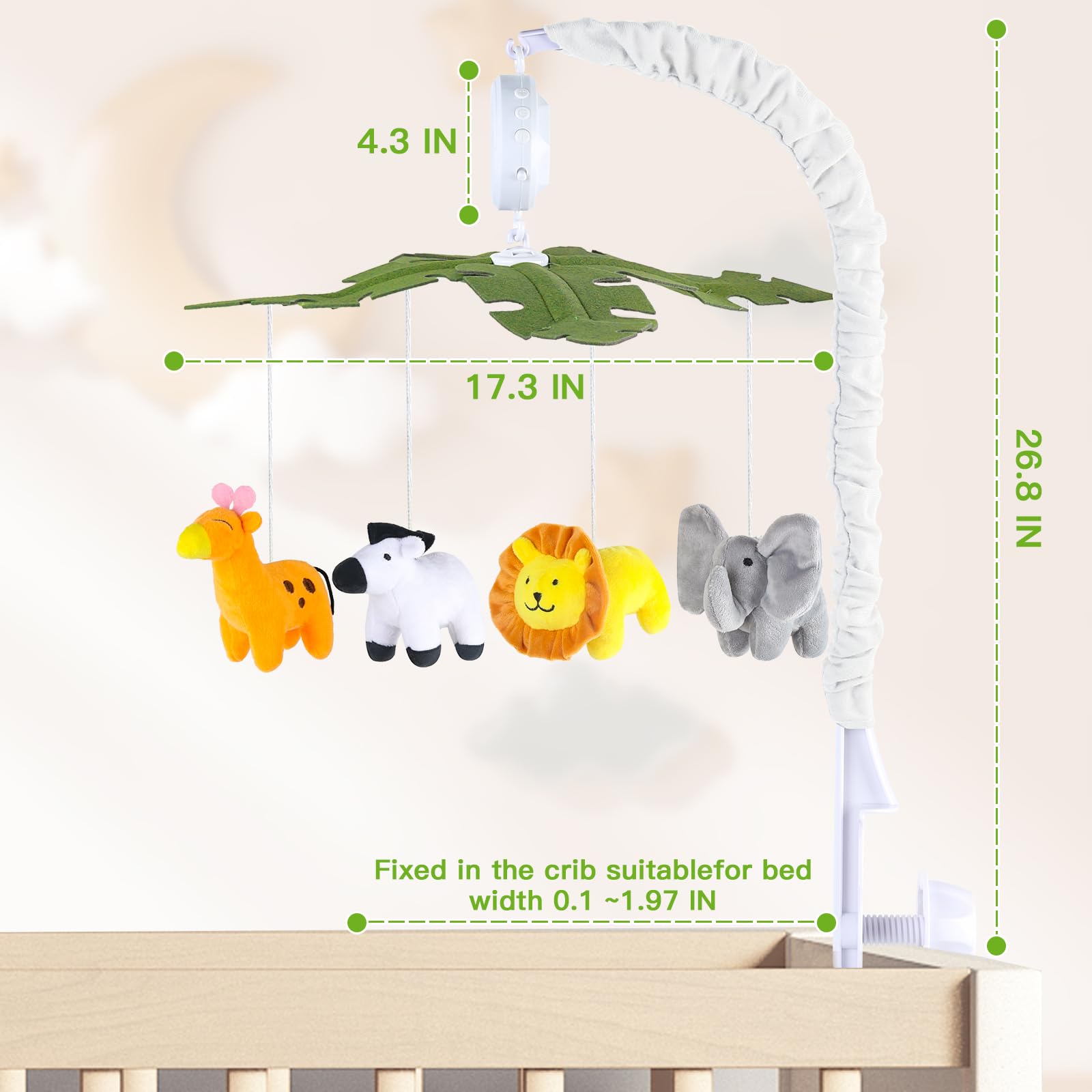 Musical Crib Mobile with Starlight Projection
