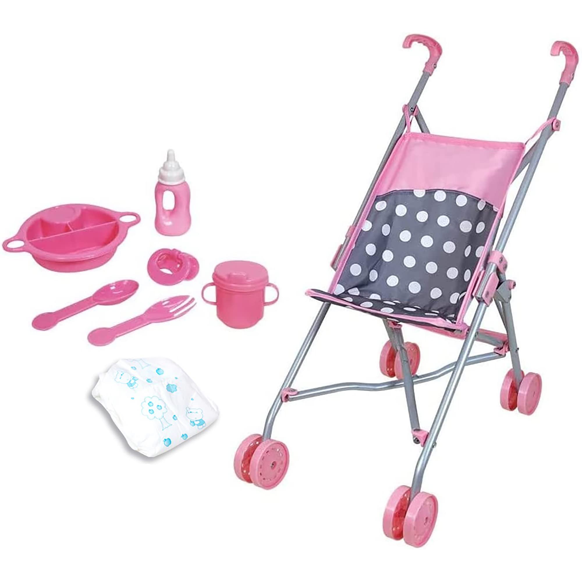 5 Piece Doll Nursery Playset with Accessories