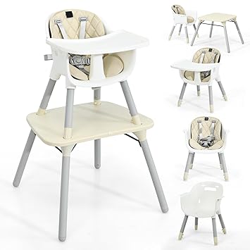 5-in-1 High Chair, Convertible Highchair for Babies and Toddlers/Kids Chair Table Set