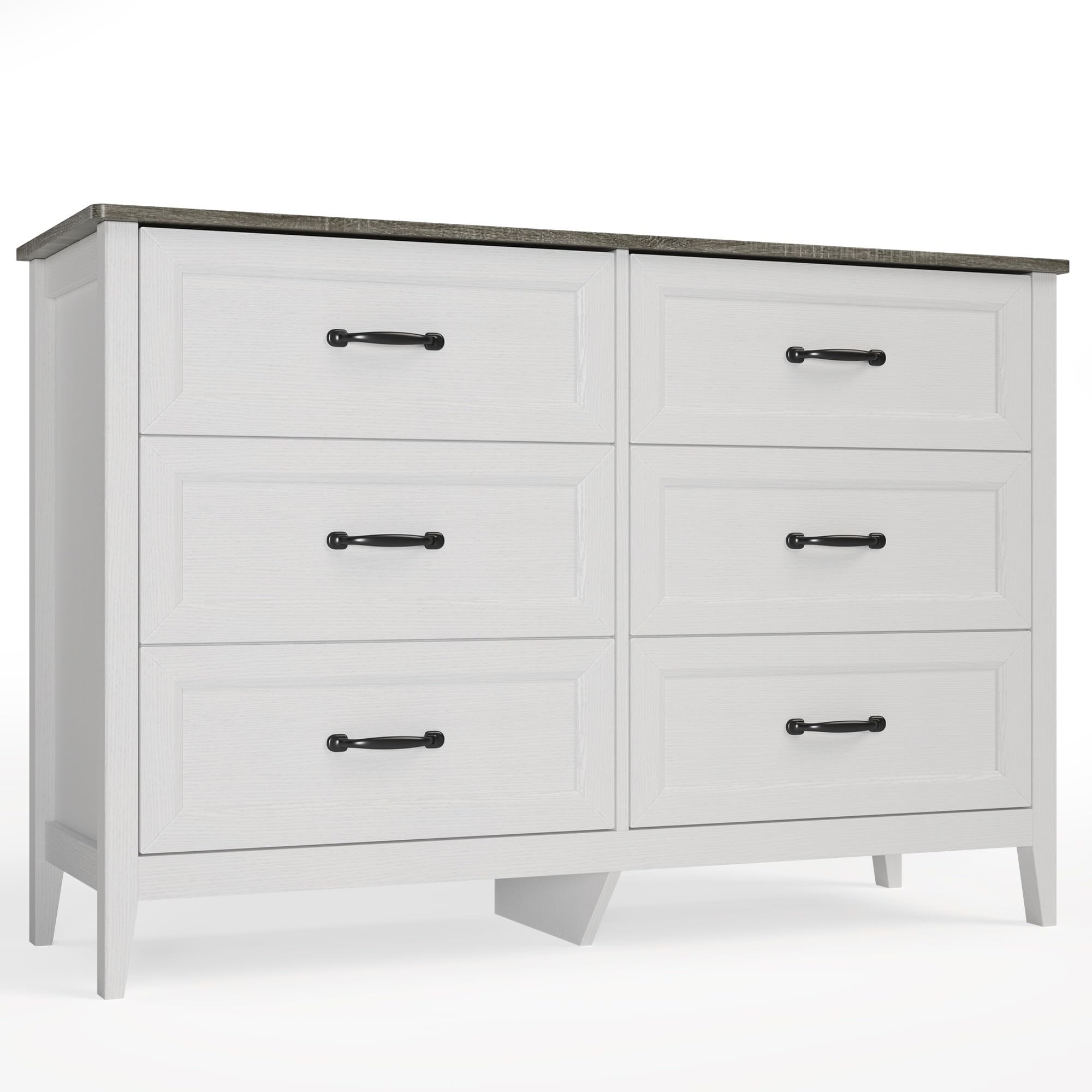 6 Drawer Dresser with Metal Handles