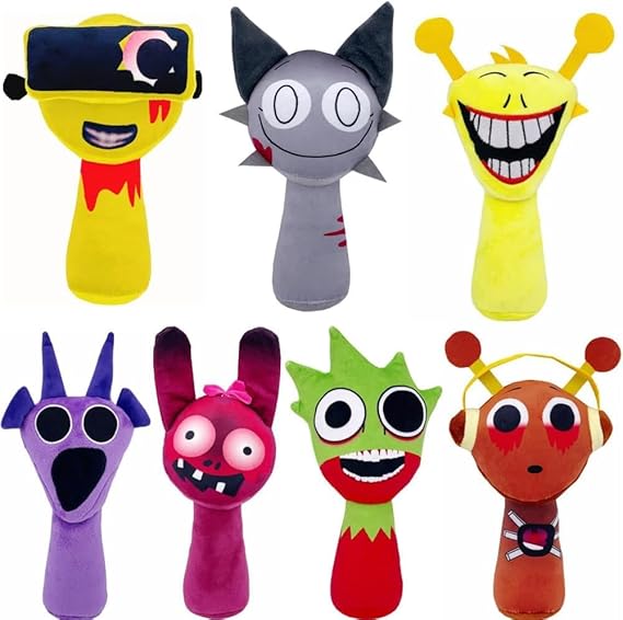 Sprunki Game Plush, Sprunki Toys Plush,Soft Stuffed Animal Pillow Doll Christmas