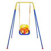 3-in-1 Toddler Swing Set with 4 Sandbags, Indoor/Outdoor Baby Swing