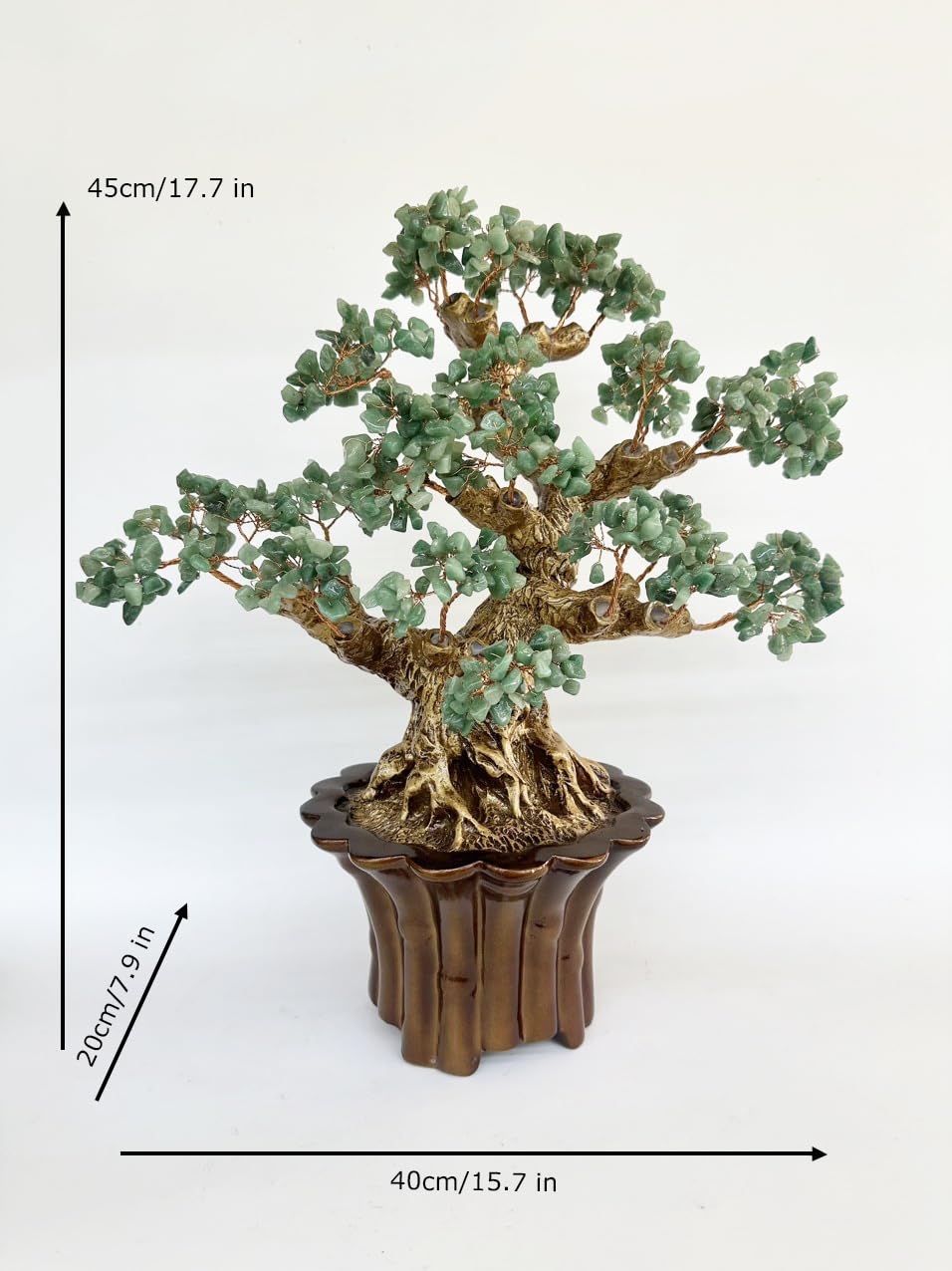 Feng Shui Crystal Money Tree with Five Chakra Gemstones
