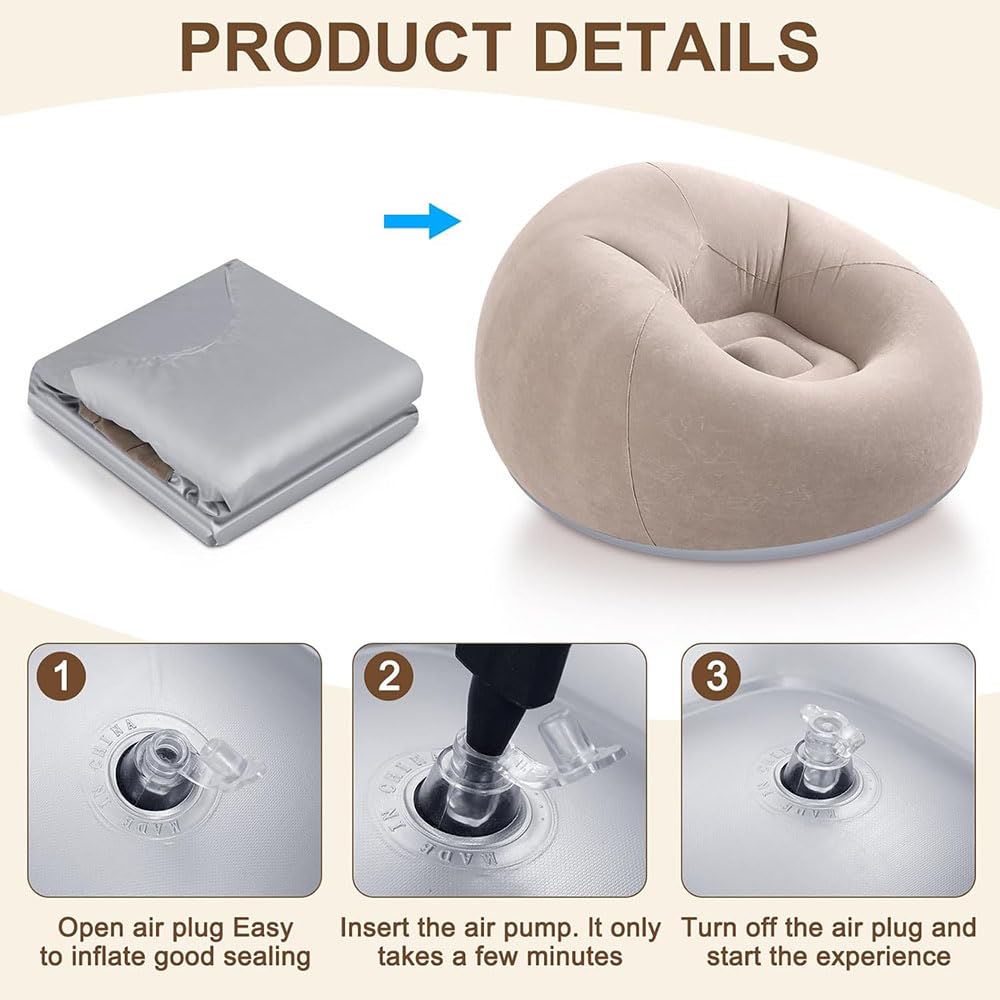 Inflatable Flocked Sofa Chair