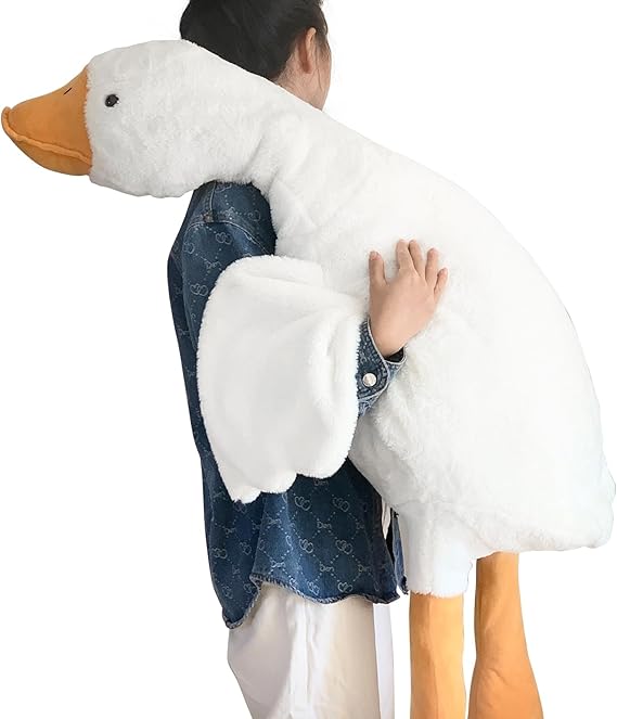 Goose Stuffed Animal, 74.8in/190cm Giant Sleeping Hugging Pillow