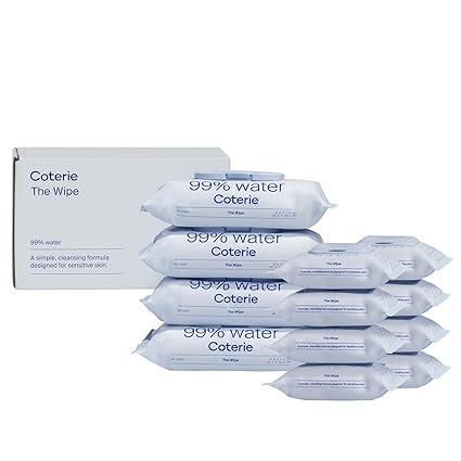 Wipes for Sensitive Skin, Plant-Based and Plastic-Free Fibers