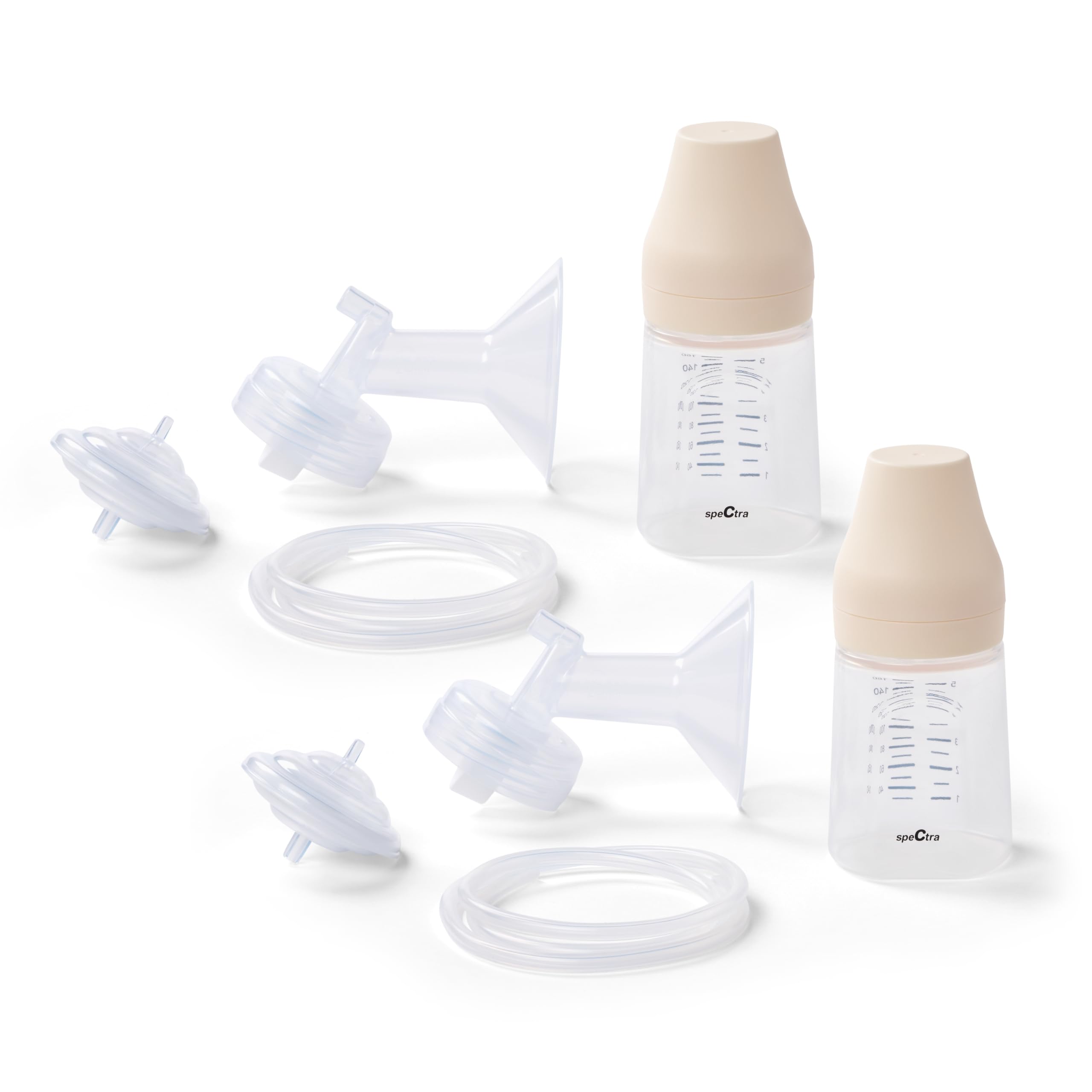 Premium Breast Milk Pump Accessory Kit with Baby Bottles - Large 28mm - 2 Pack