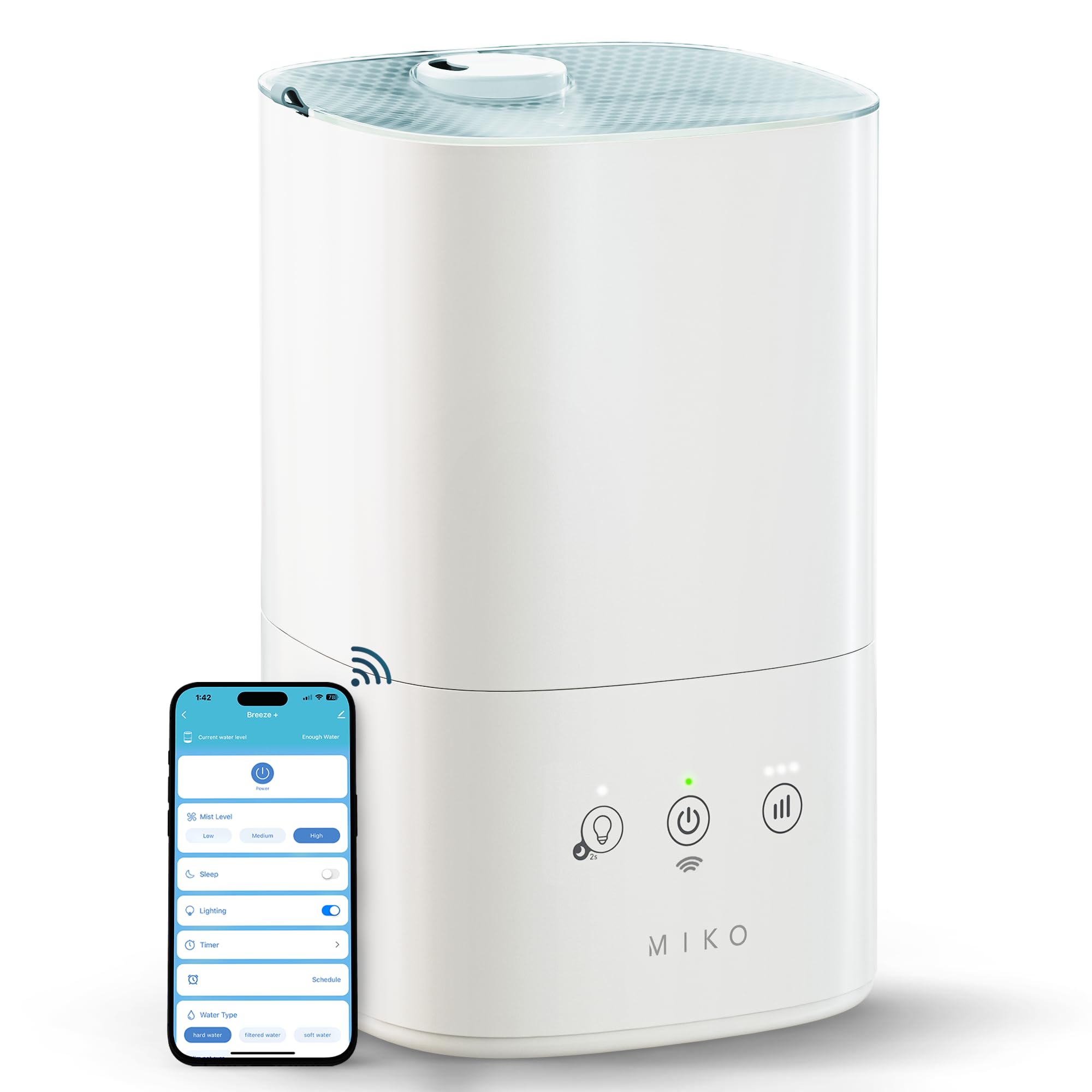 Ultrasonic Humidifiers for Bedroom Baby - Pre Filter, Wifi App controlled