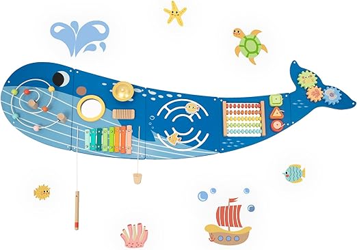 Sensory Wall Panel for Kids,10-in-1 Wall Toys for Toddlers