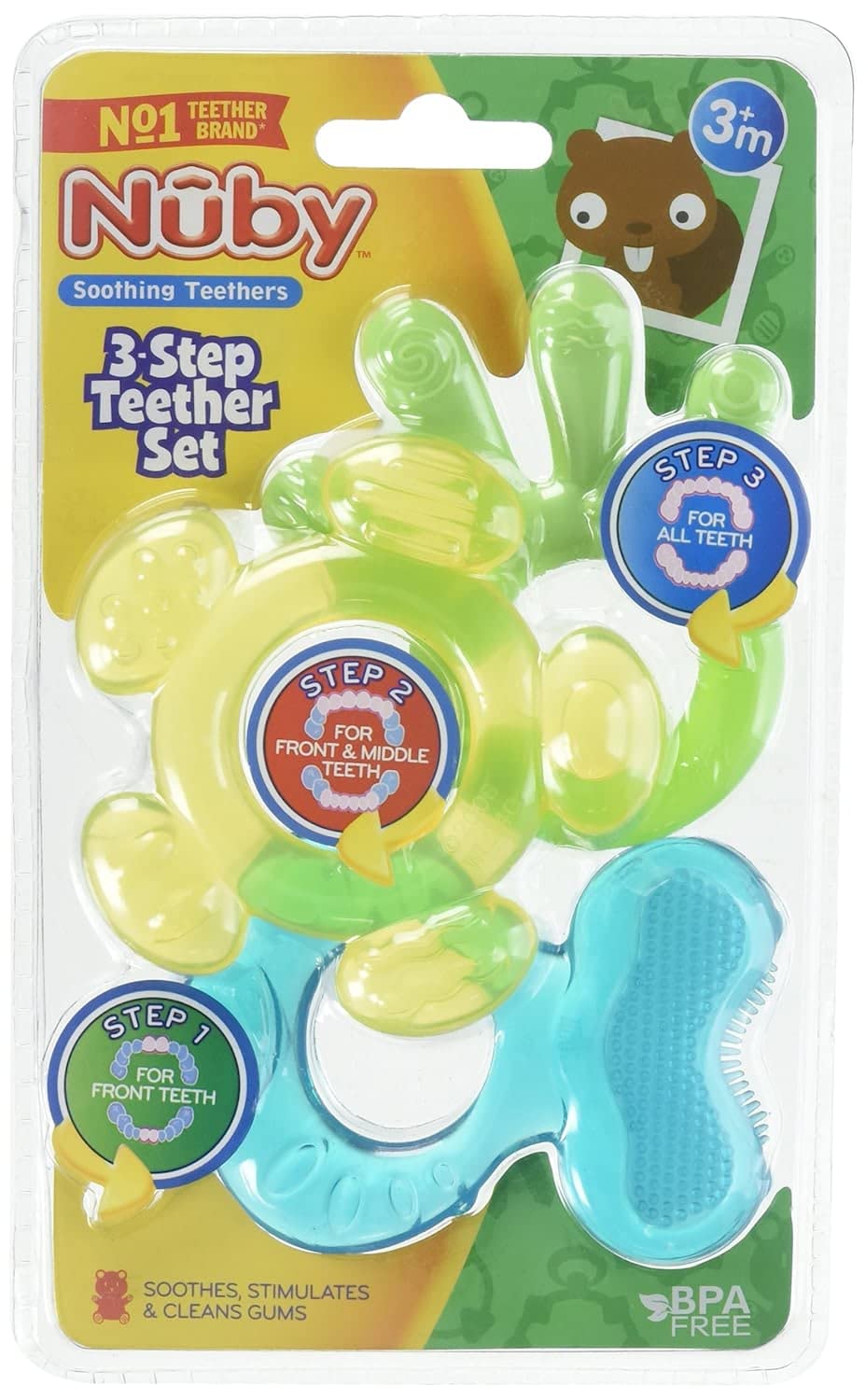 3 Step Soothing Teether Set, BPA Free - Colors May Vary.(Pack of 32)