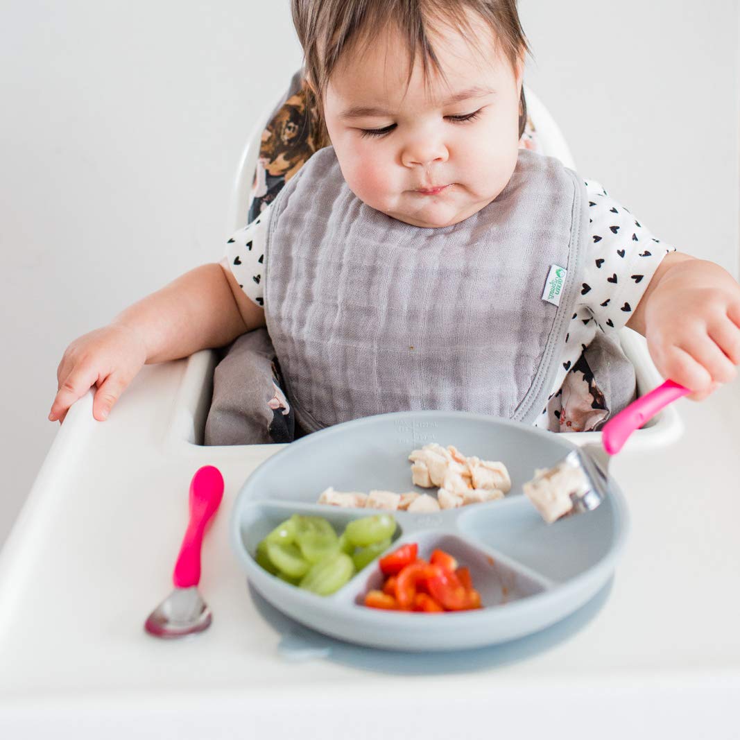 Absorbent Organic Cotton Muslin Bibs, 0-12mo Hypoallergenic