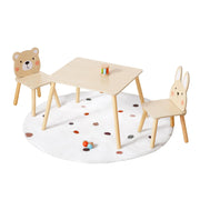 Wooden Kids Table and Chair Set, Waterproof Desktop Adorable Toddler Table Chairs Set