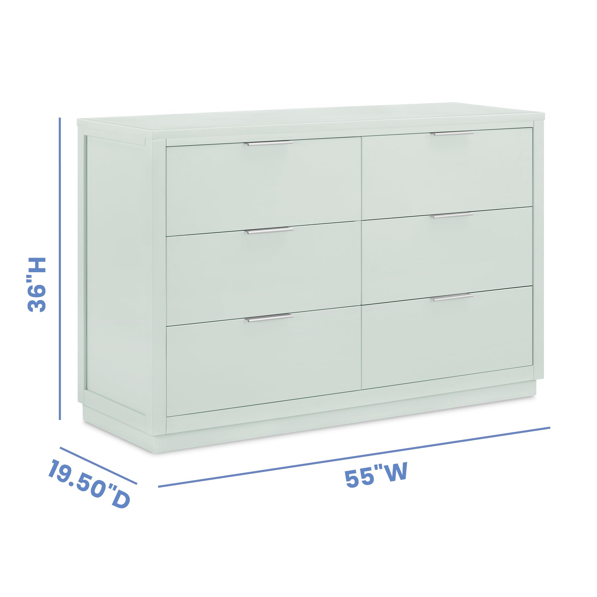 4-in-1 Convertible Crib and 6 Drawer Dresser Set