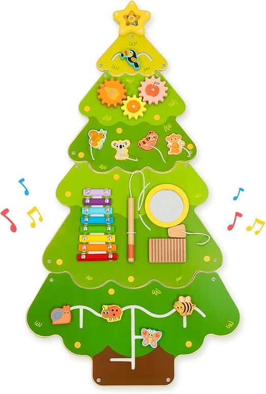 Sensory Wall Panel for Kids,10-in-1 Wall Toys for Toddlers