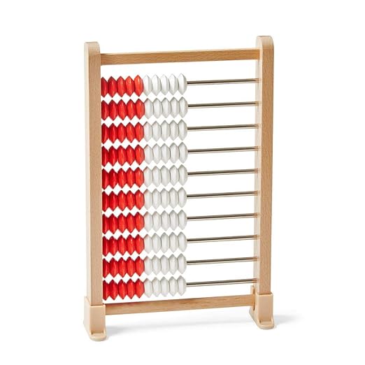 100 Bead Wooden Rekenrek, Abacus for Kids, Math Manipulatives Kindergarten