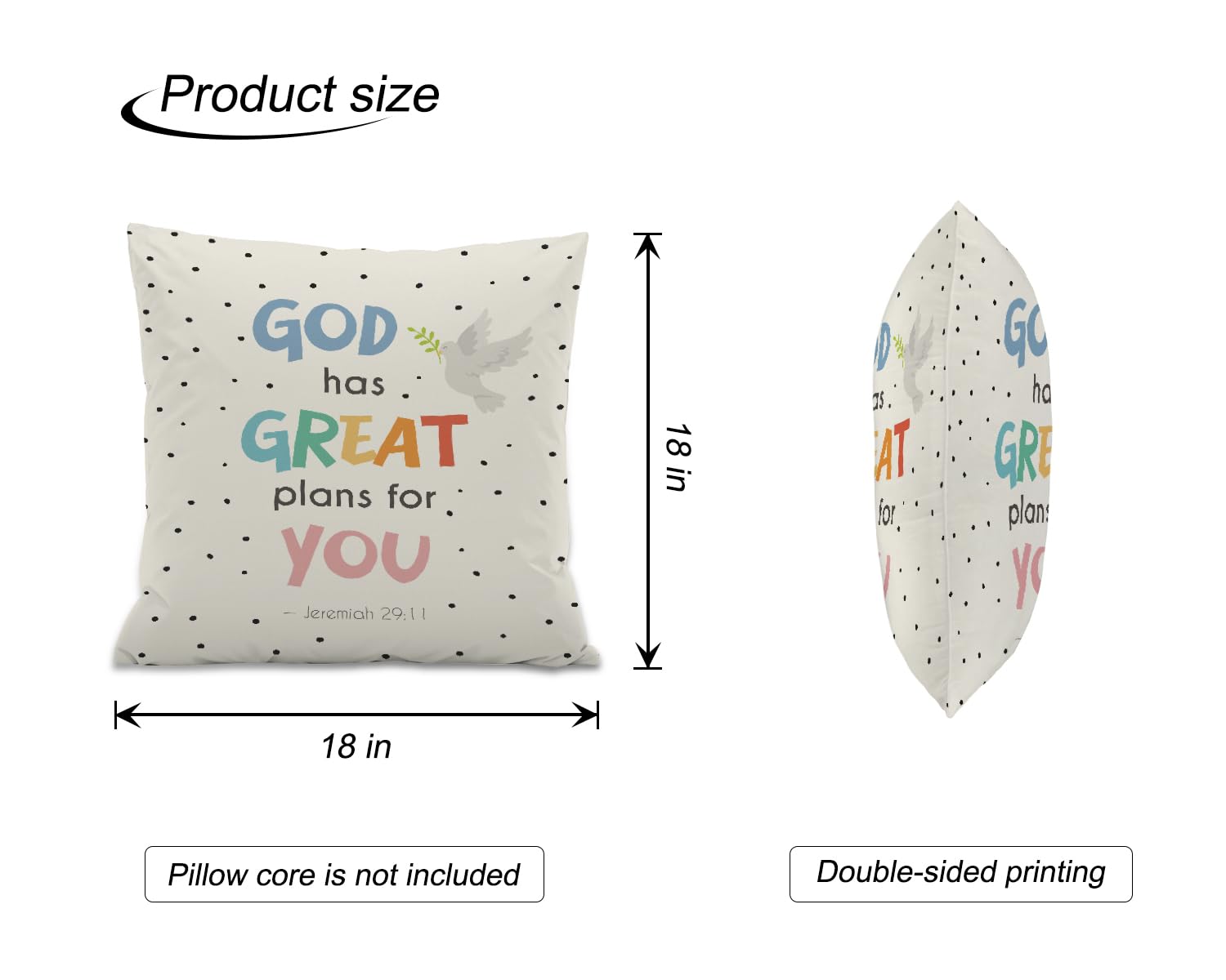 Boho Kids Room Decor,Christian Bible Throw Pillow Covers,Inspirational