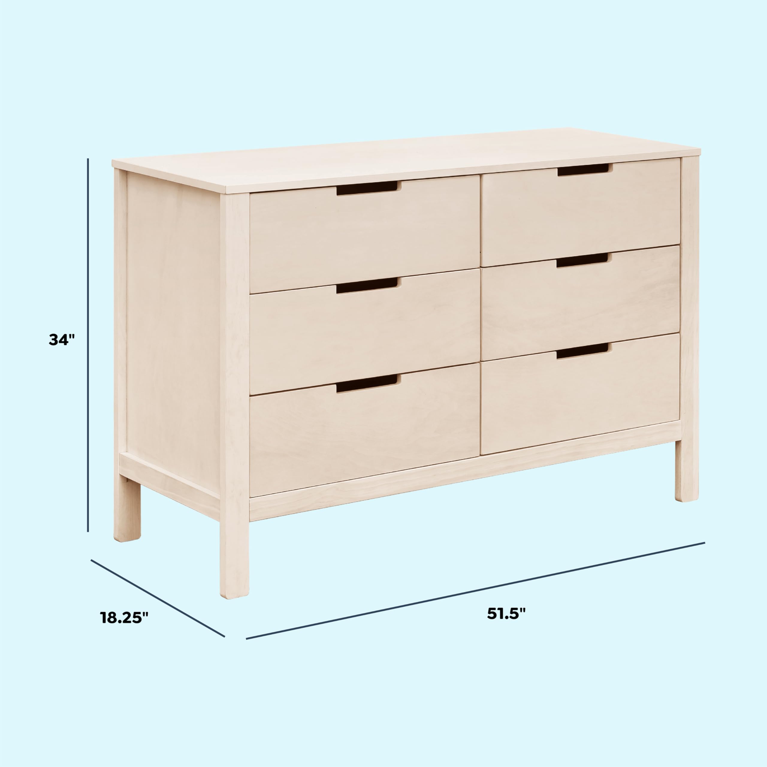 6-Drawer Baby Dresser for Nursery and Kids Bedroom