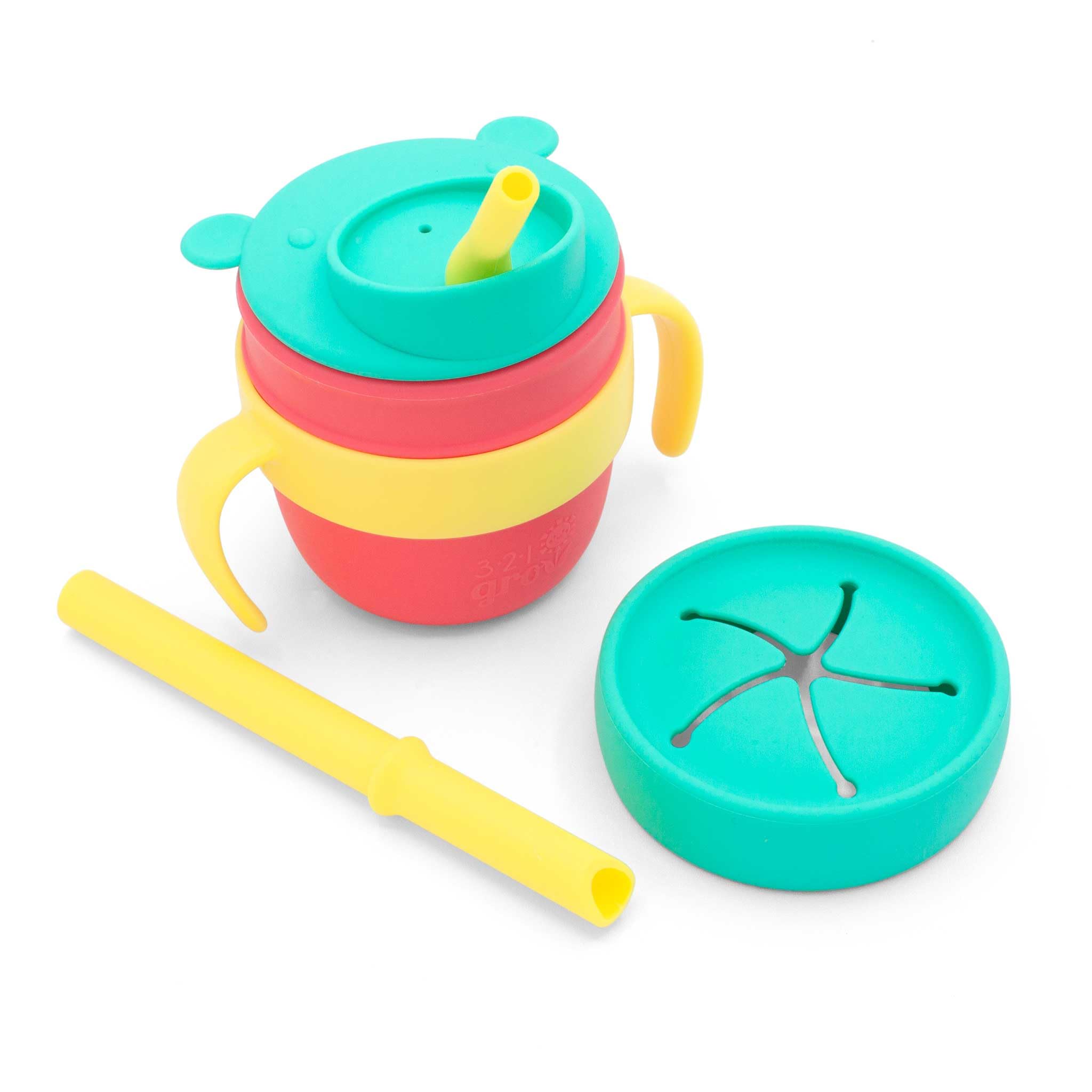 Easy Learn Drink and Snack Set – Baby + Toddler Silicone Learning Cup & Snack Set
