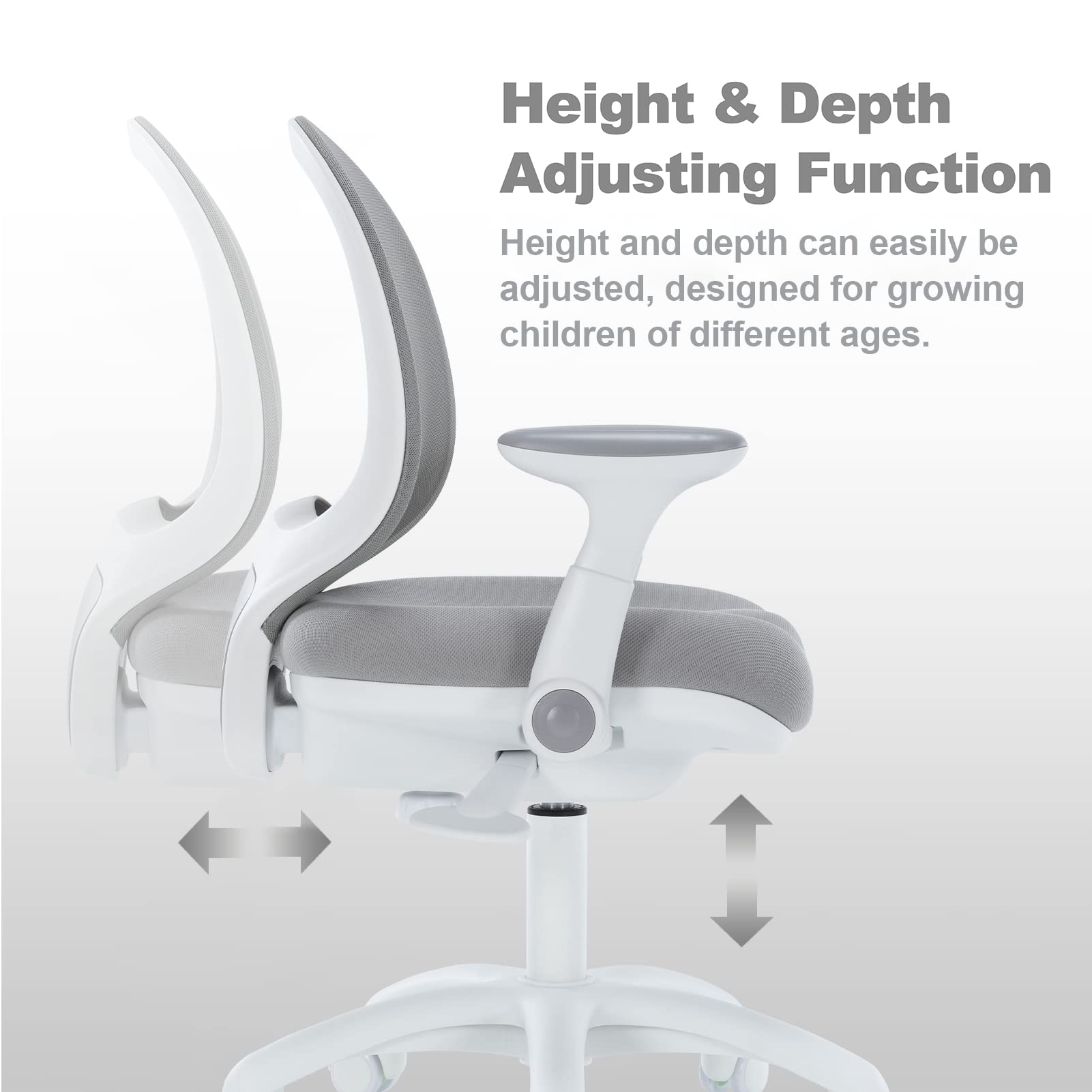 Ergonomic Kids Desk Chair with Adjustable Height and Armrests