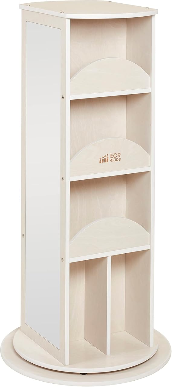 Rotating Dress-Up Carousel, Costume Organizer, Natural