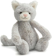 Bashful Grey Kitty Stuffed Animal, Medium 12 inches - Cats & Kittens Plush Toy