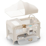 4 in 1 Baby Bassinet, Pack and Play, Bedside Crib Sleeper