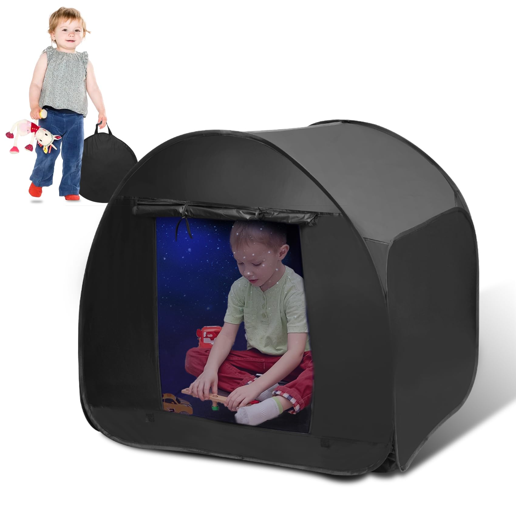 Sensory Tent for Kids 47.2 * 47.2 * 47.2 in - Portable Pop-up Play Tent for Calming Down & Improving Focus - Ideal for Children with Autism, ADHD, & Sensory Processing Disorder (SPD)