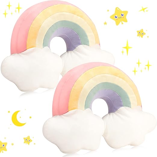Pcs 21 Inch Rainbow Shaped Pillow Home Decorative Cloud Pillow