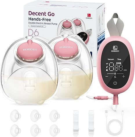 Upgraded Wearable Hands Free Breast Pump: D6 Portable Low Noise