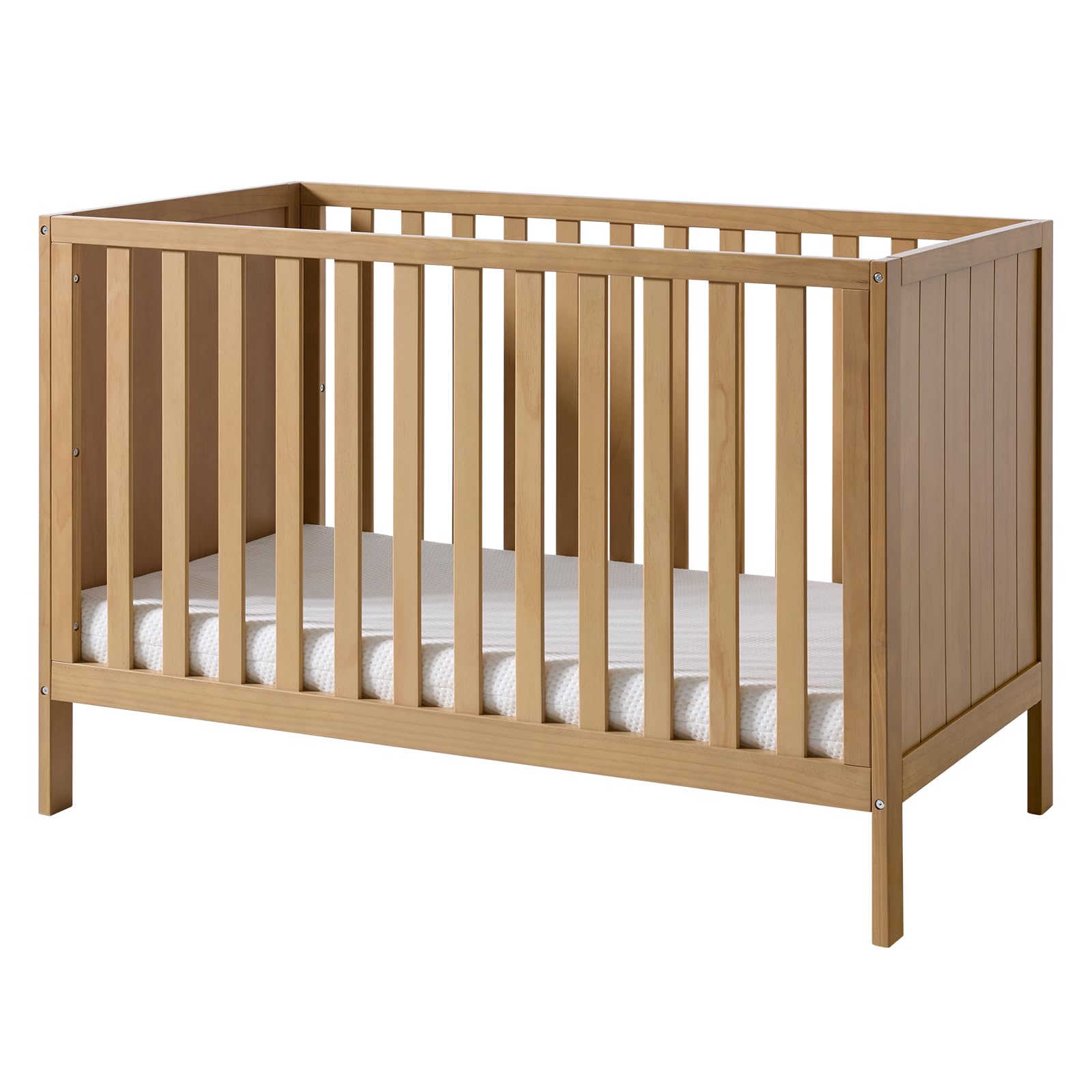 Grevia 5 in 1 Convertible Crib, 3 Adjustable Heights
