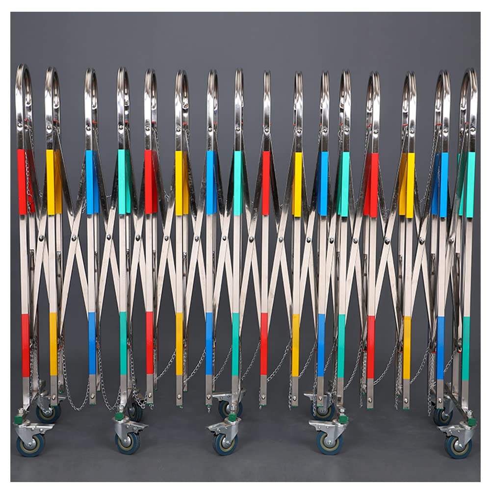 Expandable Stainless Steel Safety Barrier Gate with Casters Easily Assembled