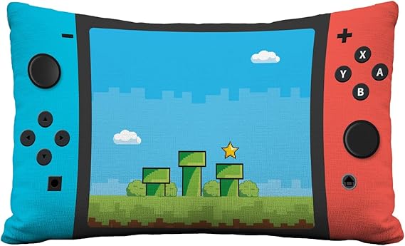 Set of 2 Throw Pillow Cases- Gamer Gifts for Teen Boys - Soft