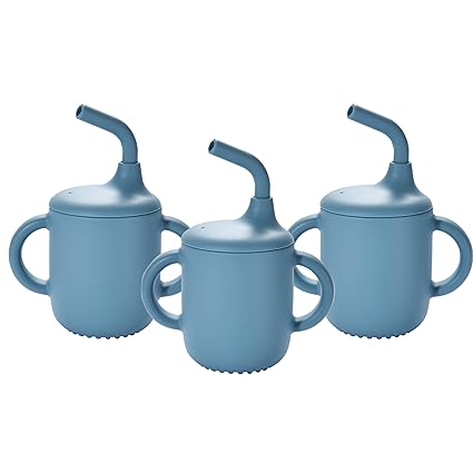 Mini Mushie Sippy Cups - Silicone Straw Cup For Baby