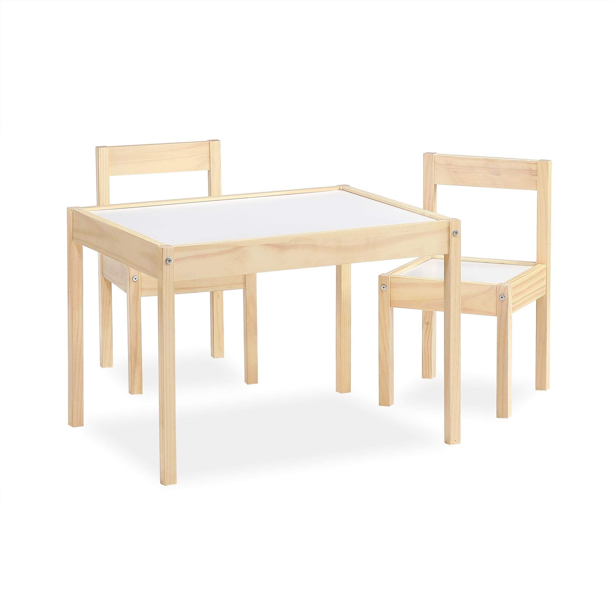 Hunter 3-Piece Kiddy Table & Chair Set Natural Wood