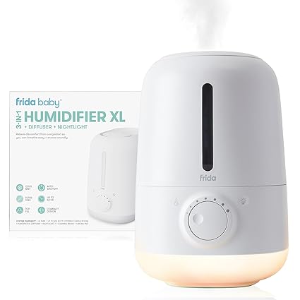3-in-1 Cool Mist Humidifier for Large Rooms, Top Fill Humidifier for Bedroom