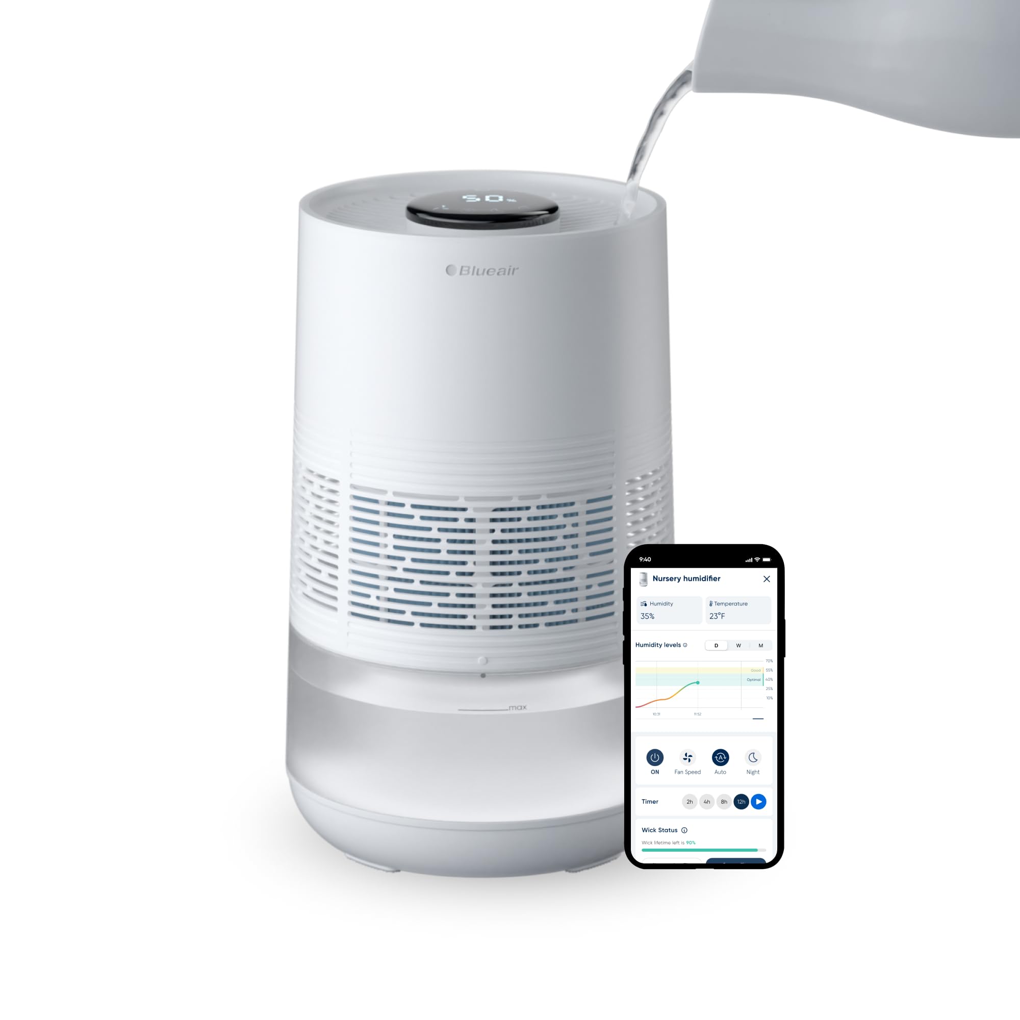 Premium Smart Humidifier for Large Rooms, Bedrooms, Better Sleep