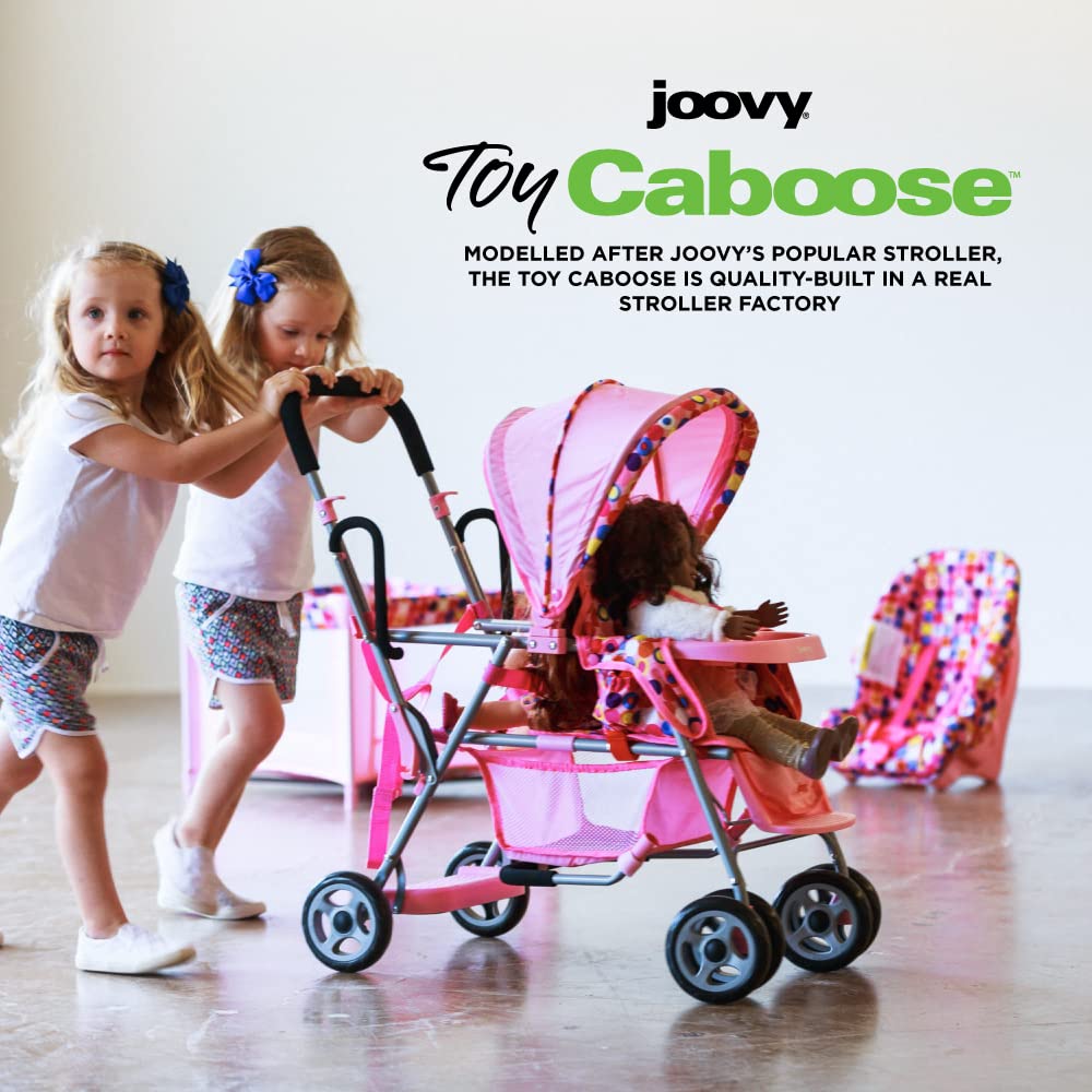 Triple Doll Stroller with Reclining Seat and Canopy