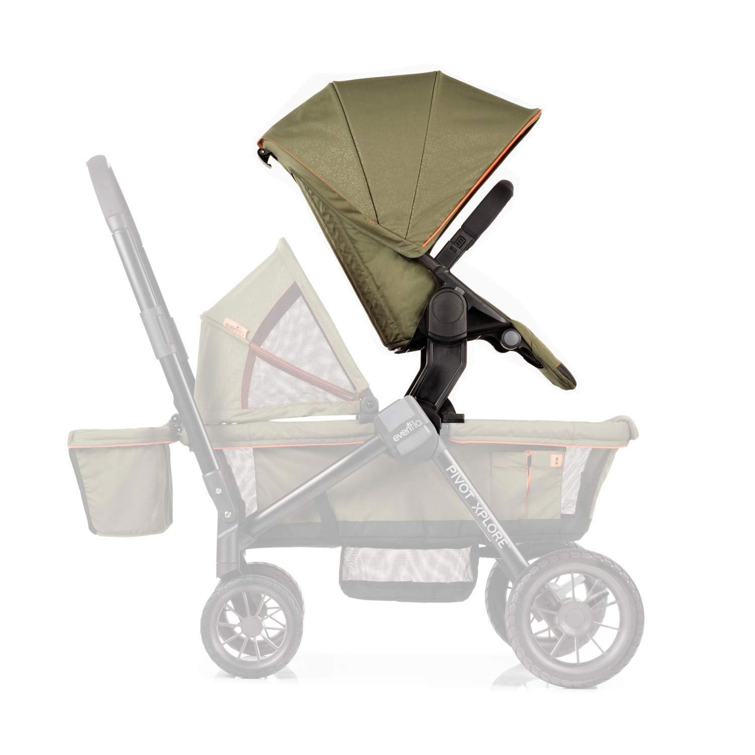 Pivot Xplore Stroller Wagon Second Seat, Gypsy Olive Green