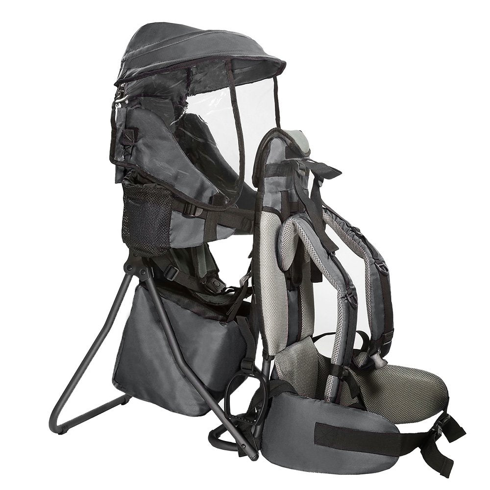 Cross Country Baby Backpack Carrier, Grey, Toddler Hiking Backpack with Comfortable Seat