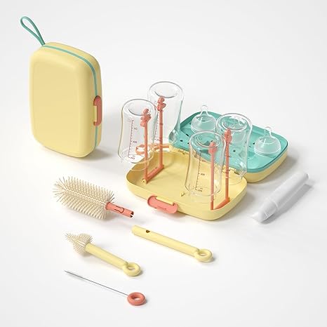 7in1 Travel Bottle Cleaner kit,Baby Essentials, with Bottle Brush
