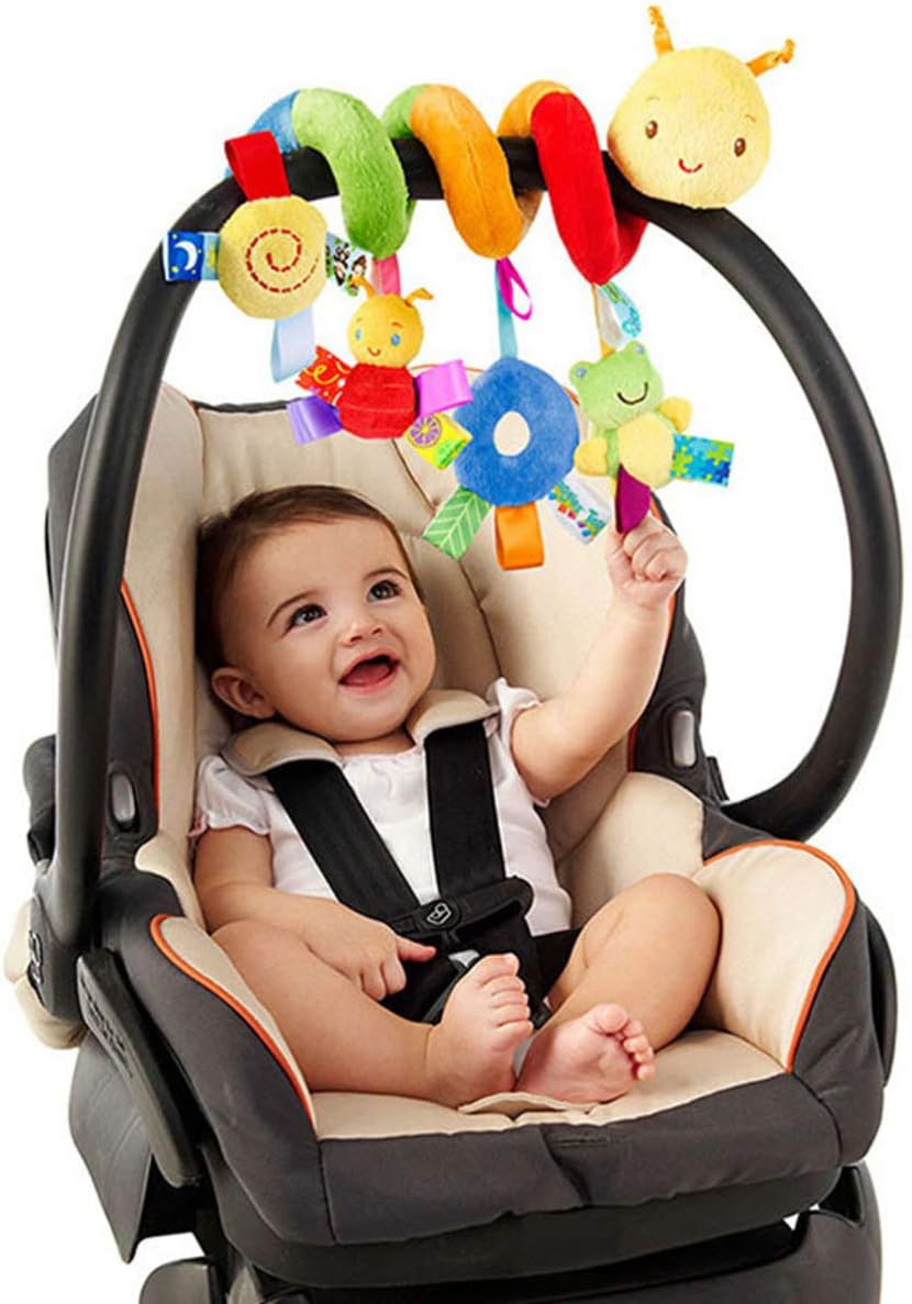 Car Seat Toys, Toys for Car Seat Crib Mobile Bed Around Rattle Bell Cartoon Insect